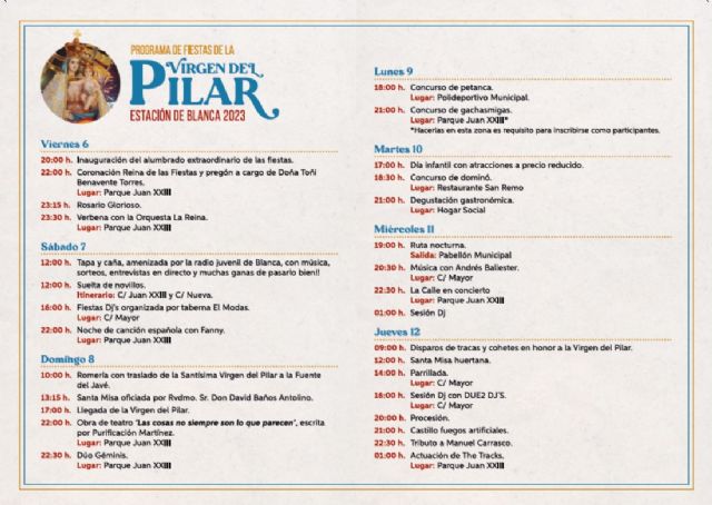 La Estación de Blanca celebra sus fiestas en honor a la Virgen del Pilar con su tradicional romería y las carrozas - 2, Foto 2