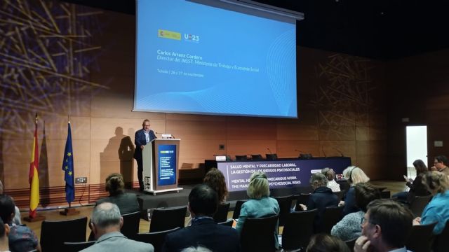 Carlos Arranz, director del Instituto Nacional de Seguridad y Salud en el Trabajo, clausura la reunión internacional ´Salud Mental y Precariedad Laboral´ celebrado en Toledo en el marco de la presidencia española del Consejo de la UE - 1, Foto 1