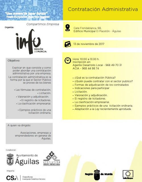 Abierto el plazo de inscripción en el curso Contratación administrativa - 1, Foto 1