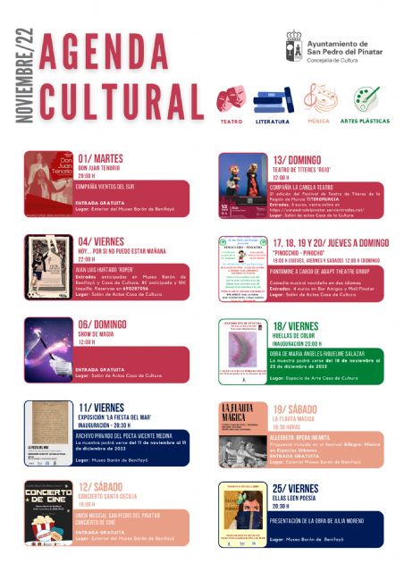 Teatro, humor, títeres, música y literatura configuran la agenda cultural de noviembre en San Pedro del Pintar - 1, Foto 1