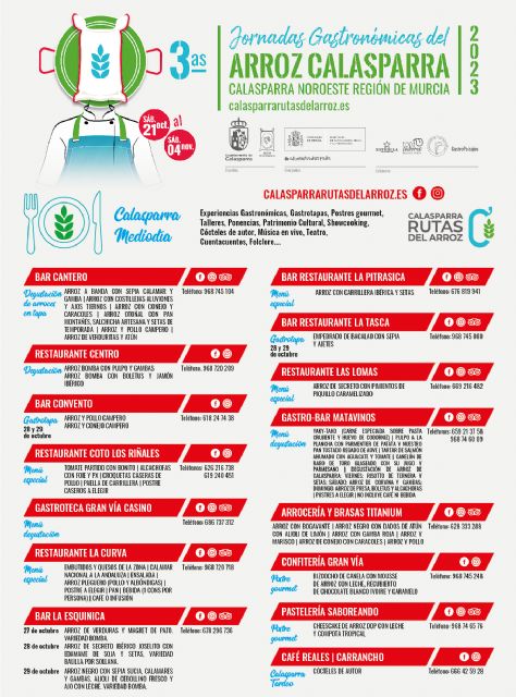 La gastroguía de las rutas del arroz Calasparra mediodía reúne a los locales gastronómicos que mantienen la esencia de la elaboración del arroz en Calasparra - 1, Foto 1