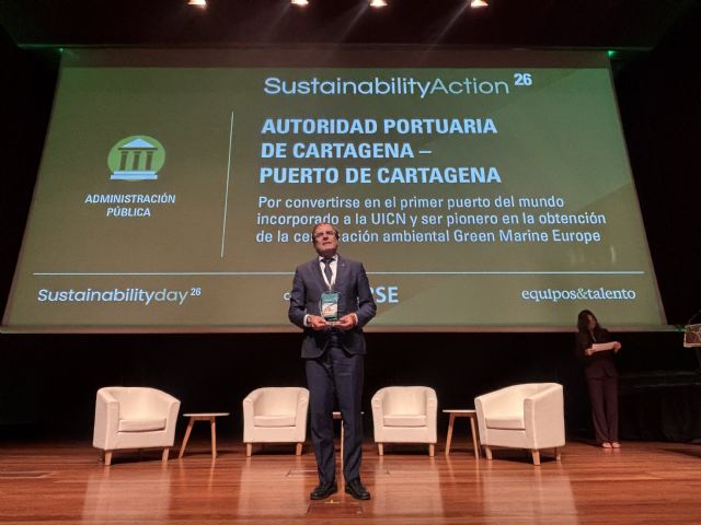 El Puerto de Cartagena recibe el premio Sustainability Action 2026 por su compromiso con la biodiversidad marina