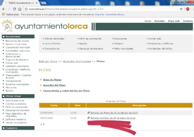 IU-Verdes Lorca pide que se publique el grado de cumplimiento de las mociones aprobadas en Pleno - 2, Foto 2