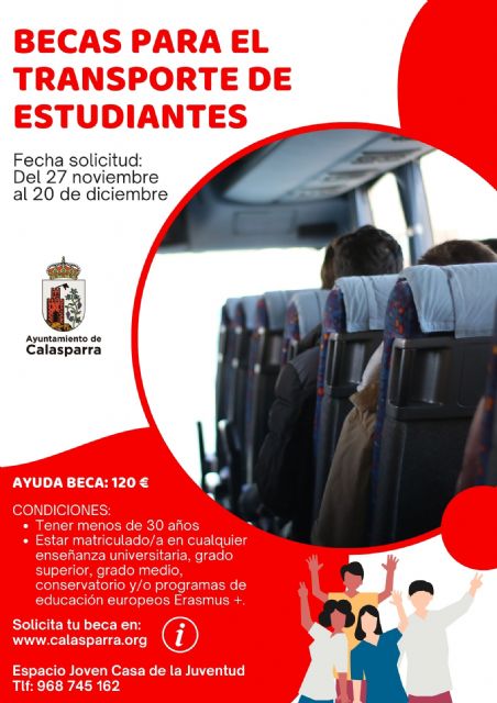 La concejalía de Juventud del Ayuntamiento de Calasparra lanza de nuevo unas ayudas para el transporte de estudiantes - 2, Foto 2