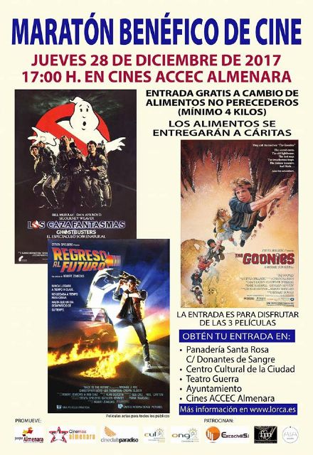 Los cines Almenara acogerán mañana por la tarde el I Maratón Benéfico de Cine - 1, Foto 1