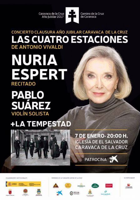 'Las cuatro estaciones' de Vivaldi, interpretadas por 'La Tempestad', con sonetos de Nuria Espert, clausuran la programación cultural del Año Jubilar 2017 - 1, Foto 1