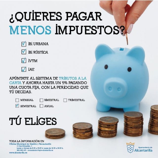 Abierto hasta el 30 de diciembre el plazo para fraccionar los impuestos municipales y ahorrar hasta el 5% - 1, Foto 1