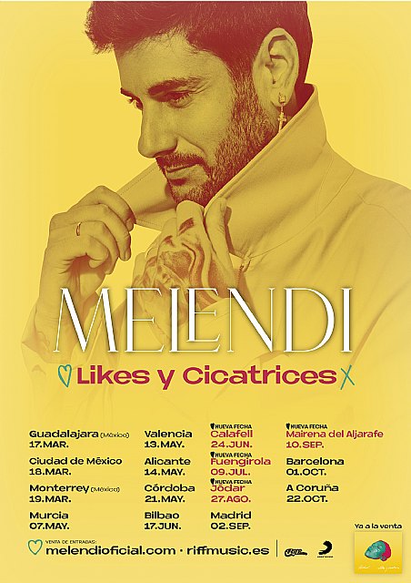 Melendi confirma nuevas fechas para su próxima gira Likes y cicatrices - 1, Foto 1