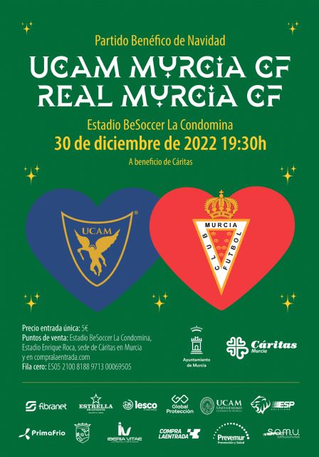 UCAM Murcia y Real Murcia jugarán este viernes un nuevo derbi a beneficio de Cáritas - 1, Foto 1
