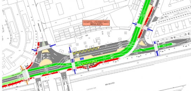 El Ayuntamiento de Murcia habilitará una parada de taxis y una zona para recoger y dejar pacientes en la puerta del Hospital Reina Sofía - 1, Foto 1