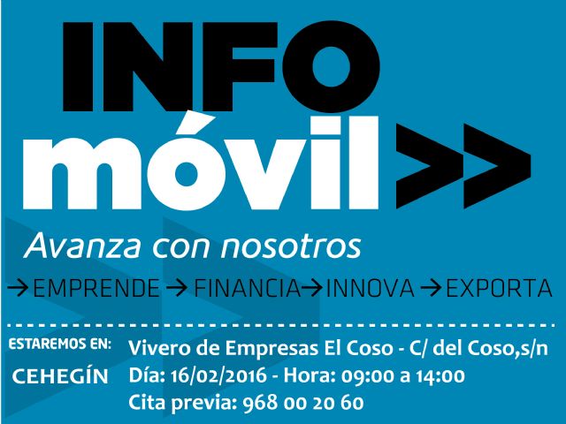 El Servicio INFOmóvil estará en Cehegín el 16 de febrero para ayudar a emprendedores y empresas - 1, Foto 1