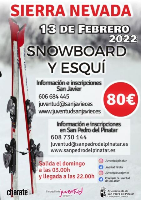 Las concejalías de Juventud de San Pedro del Pinatar y San Javier  organizan un viaje a Sierra Nevada - 2, Foto 2