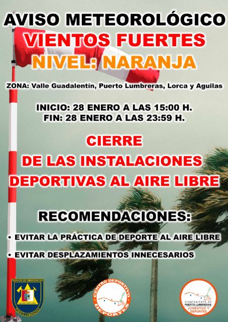 El Ayuntamiento de Puerto Lumbreras activa el Plan de Emergencia Municipal como medida de prevención ante los avisos por rachas de viento de hasta 90 km/h - 2, Foto 2