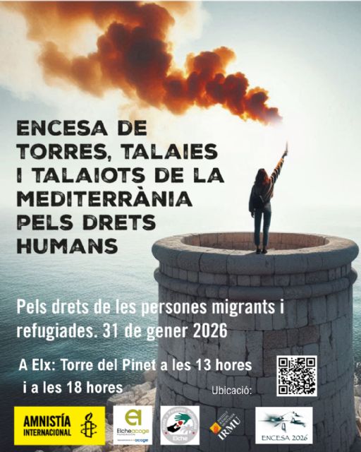Por un mar lleno de vida y acogida: vuelve el encendido de la Torre del Pinet en Elche por los derechos de la población migrante - 4, Foto 4