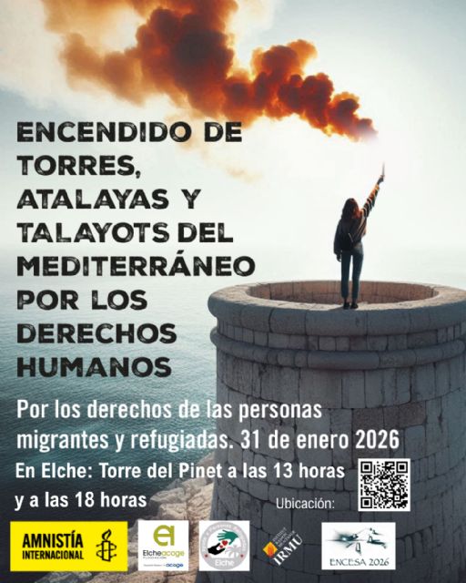 Por un mar lleno de vida y acogida: vuelve el encendido de la Torre del Pinet en Elche por los derechos de la población migrante - 5, Foto 5