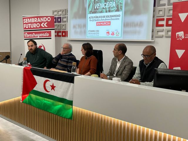 IU-Verdes y el PCRM celebran un acto en Murcia junto al Frente Polisario en defensa de la autodeterminación del Sáhara Occidental - 4, Foto 4