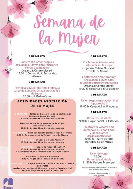 Blanca celebra la Semana de la Mujer del 1 al 10 de marzo - 1, Foto 1