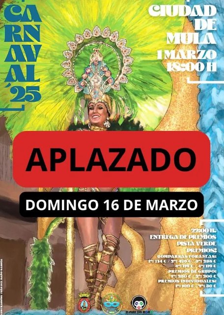 El Desfile de Carnaval de Mula se aplaza al 16 de marzo por previsión de lluvias - 1, Foto 1