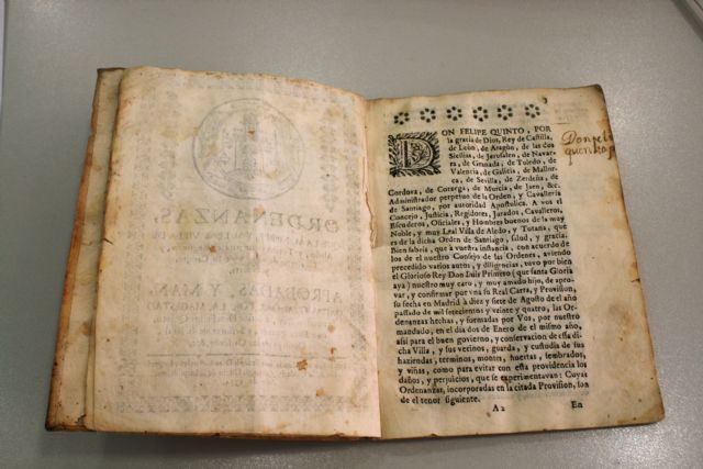 Los herederos de José María Munuera y Abadía donan al Archivo Municipal unas Ordenanzas del Buen Gobierno del Concejo de 1724, Foto 3