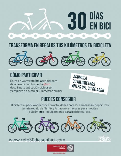 La Universidad de Murcia se suma al reto '30 días en bici' - 1, Foto 1