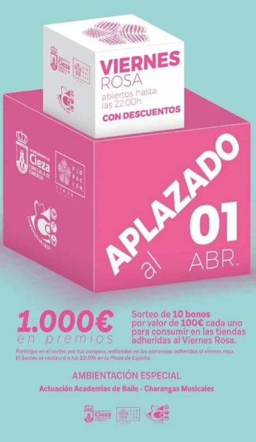 El Ayuntamiento aplaza el Viernes Rosa por la lluvia - 1, Foto 1