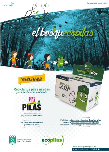 La fundación reactiva la campaña de recogida de pilas que permitirá crear el ´Bosque Ecopilas´ en San Fernando, Almadén, Murcia y Lanzarote - 1, Foto 1