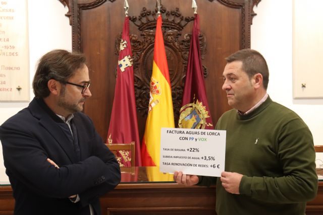 PP y VOX proponen otra subida en el recibo del agua y castigan aún más el bolsillo de los lorquinos y lorquinas - 1, Foto 1