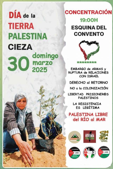 Podemos-Cieza apoya la concentración en defensa del pueblo palestino que tendrá lugar el domingo 30 de marzo - 2, Foto 2