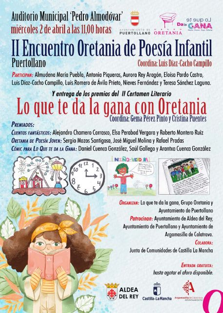 Poesía Infantil de la mano del Grupo Oretania en la entrega de los premios del II Certamen Literario 'Lo que te da la gana con Oretania' - 2, Foto 2