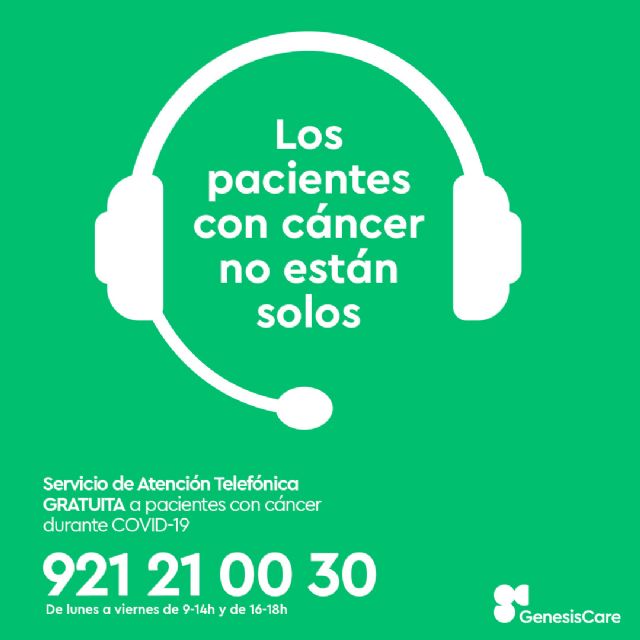 GenesisCare crea un servicio telefónico de atención asistencial gratuita para todos los pacientes con cáncer de España - 1, Foto 1