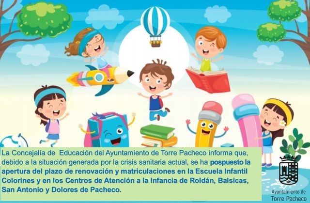 Pospuesto plazo admisión EI y CAIs - 1, Foto 1