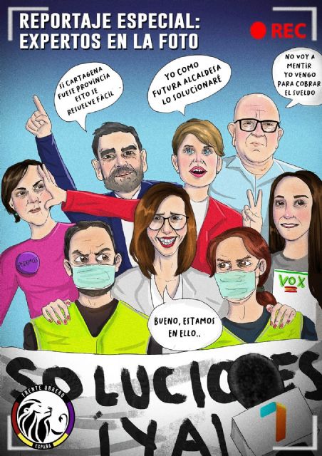 Cartagena amanece con carteles de protesta del Frente Obrero - 2, Foto 2