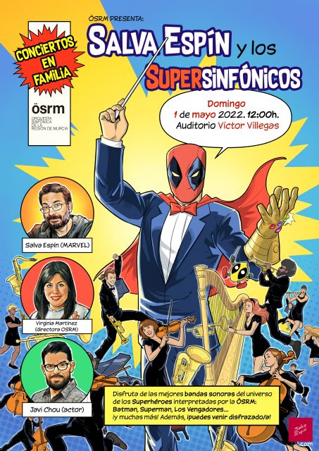 El dibujante de Marvel Salva Espín se une a los Conciertos en Familia de la Orquesta Sinfónica de la Región de Murcia - 1, Foto 1