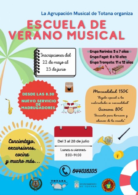 Se abre el plazo de inscripción de la Escuela de Verano 2023 de la Agrupación Musical - 2, Foto 2