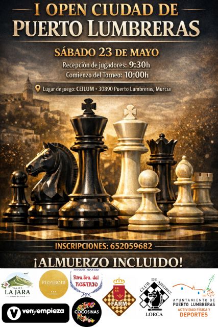 La Concejalía de Deportes informa de la celebración del I Open de Ajedrez 'Ciudad de Puerto Lumbreras' el próximo 23 de mayo - 2, Foto 2