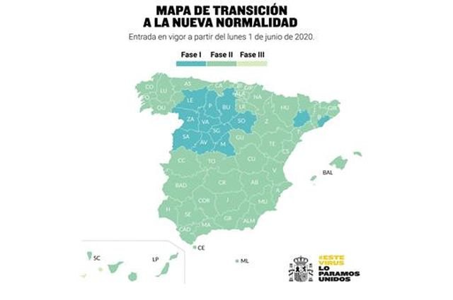 A partir del lunes, casi el 70% de la población española podrá retomar las actividades recogidas en la fase 2, Foto 1