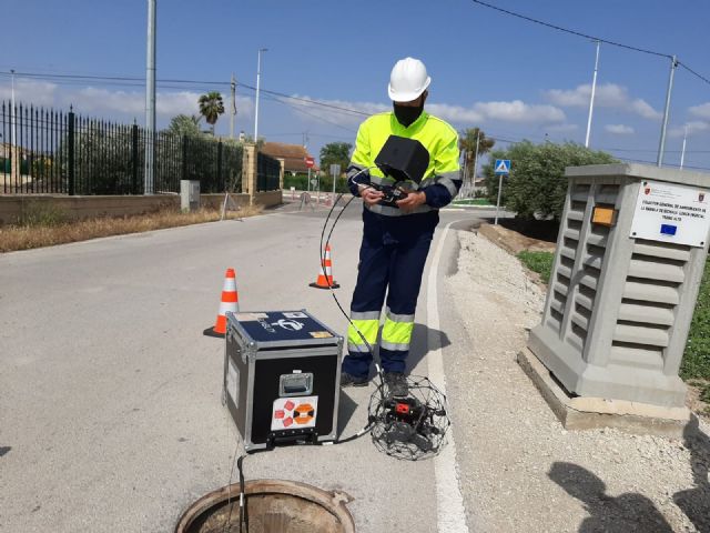 Lorca inspecciona su red de alcantarillado mediante un dron para vigilar su estado interior - 1, Foto 1