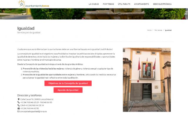 La concejalía de Igualdad renueva su página web con un diseño más accesible e intuitivo para facilitar el acceso - 1, Foto 1