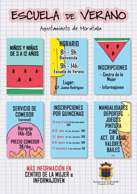 El Ayuntamiento de Moratalla desde la Concejalía de Mujer, pone en marcha el servicio de conciliación Escuela de Verano - 1, Foto 1