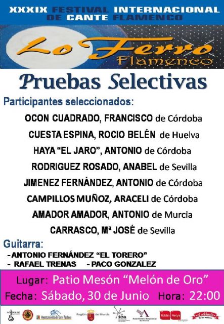 Las pruebas selectivas del Festival de Lo Ferro afrontan el sábado 30 su último tercio - 2, Foto 2