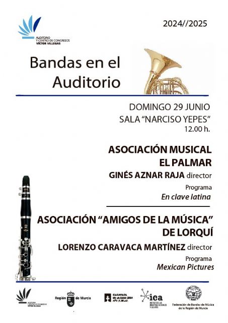 El ciclo de bandas de música del Auditorio regional concluye con las formaciones de Lorquí y El Palmar - 1, Foto 1