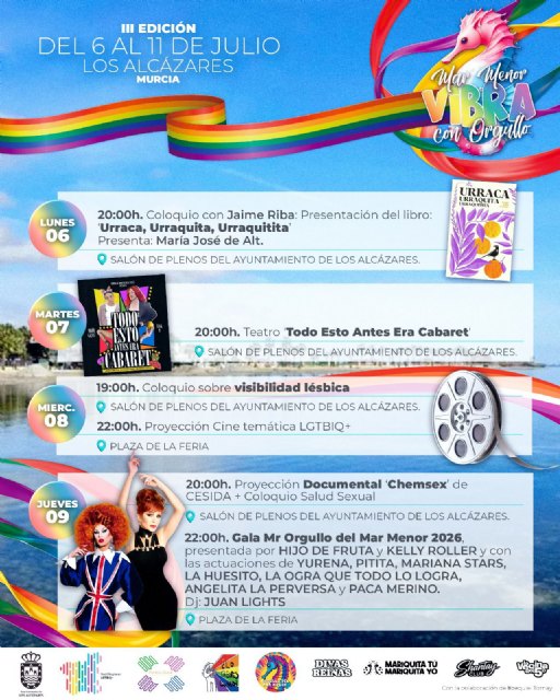 Los Alcázares celebra del 6 al 11 de julio la III edición del Orgullo del Mar Menor con galas, conciertos, cine, coloquios y una gran manifestación - 2, Foto 2
