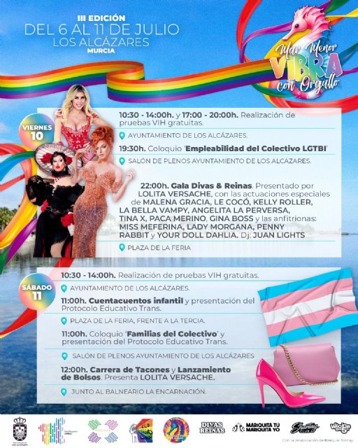Los Alcázares celebra del 6 al 11 de julio la III edición del Orgullo del Mar Menor con galas, conciertos, cine, coloquios y una gran manifestación - 3, Foto 3