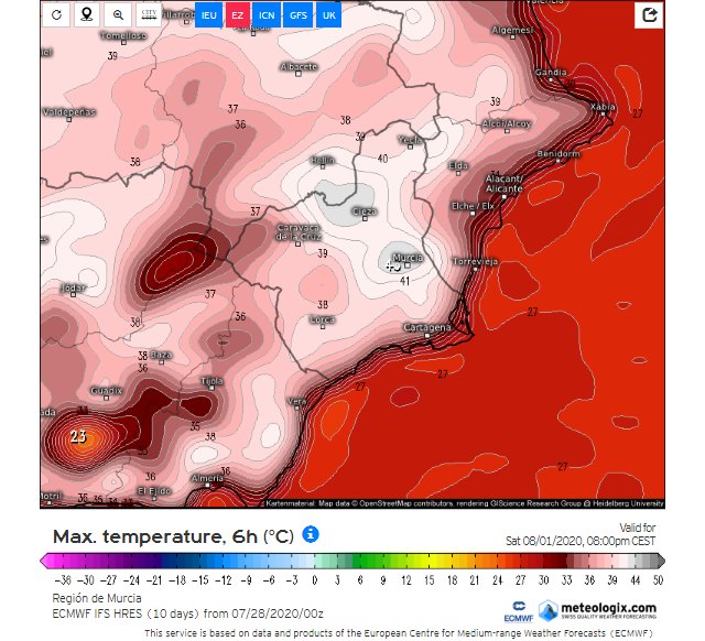 Primera ola de calor en España en los próximos días