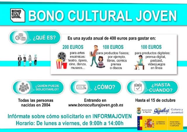 Los jóvenes nacidos en 2004 ya pueden solicitar el Bono Cultural Joven con una dotación económica de 400 euros - 1, Foto 1