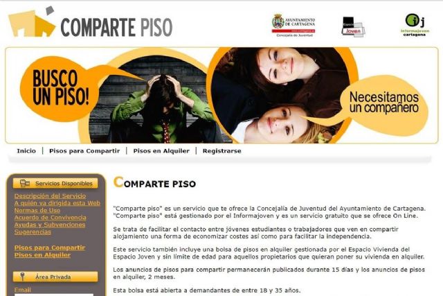La aplicación ´Comparte Piso´ para ayudar a los jóvenes a encontrar alojamiento en Cartagena supera los 13.000 usuarios - 1, Foto 1