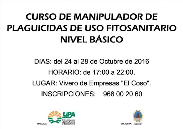 Ofertado el curso Manipulador de plaguicidas de uso fitosanitario. Nivel básico en Cehegín - 1, Foto 1