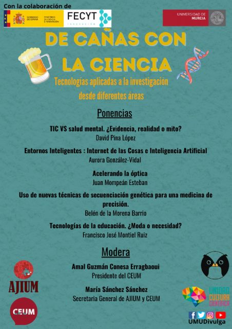 Distendida, social y amena, así es la nueva actividad divulgativa de la UMU ´De cañas con la ciencia´ - 1, Foto 1