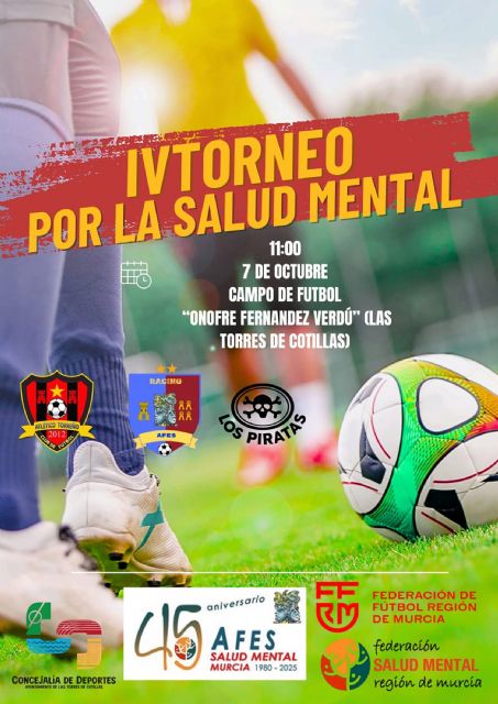 Las Torres de Cotillas celebrará el Día Mundial de la Salud Mental con la cuarta edición de su torneo de fútbol inclusivo - 1, Foto 1