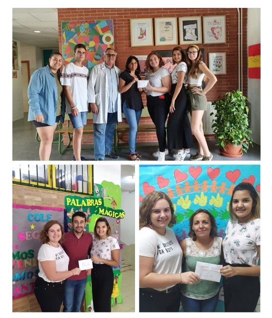 ADEVA colabora con los centros escolares del municipio haciendo entrega del dinero recaudado en la Fiesta Blanca solidaria del pasado 30 de agosto - 1, Foto 1